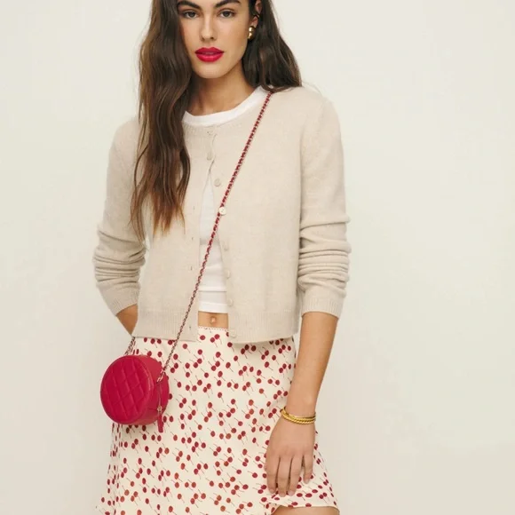 Reformation cherry brandy mini skirt - Picture 3 of 3